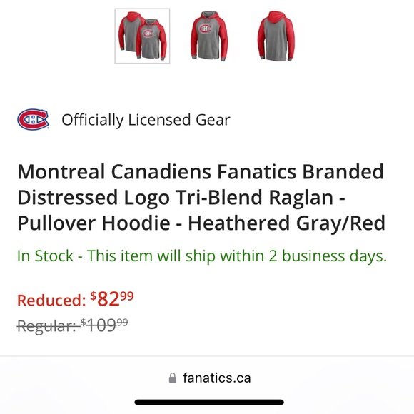 NHL Fanatics Montreal Canadiens Pullover Hoodie/Size S Men’s Sweater $94 NWOT - Picture 14 of 14
